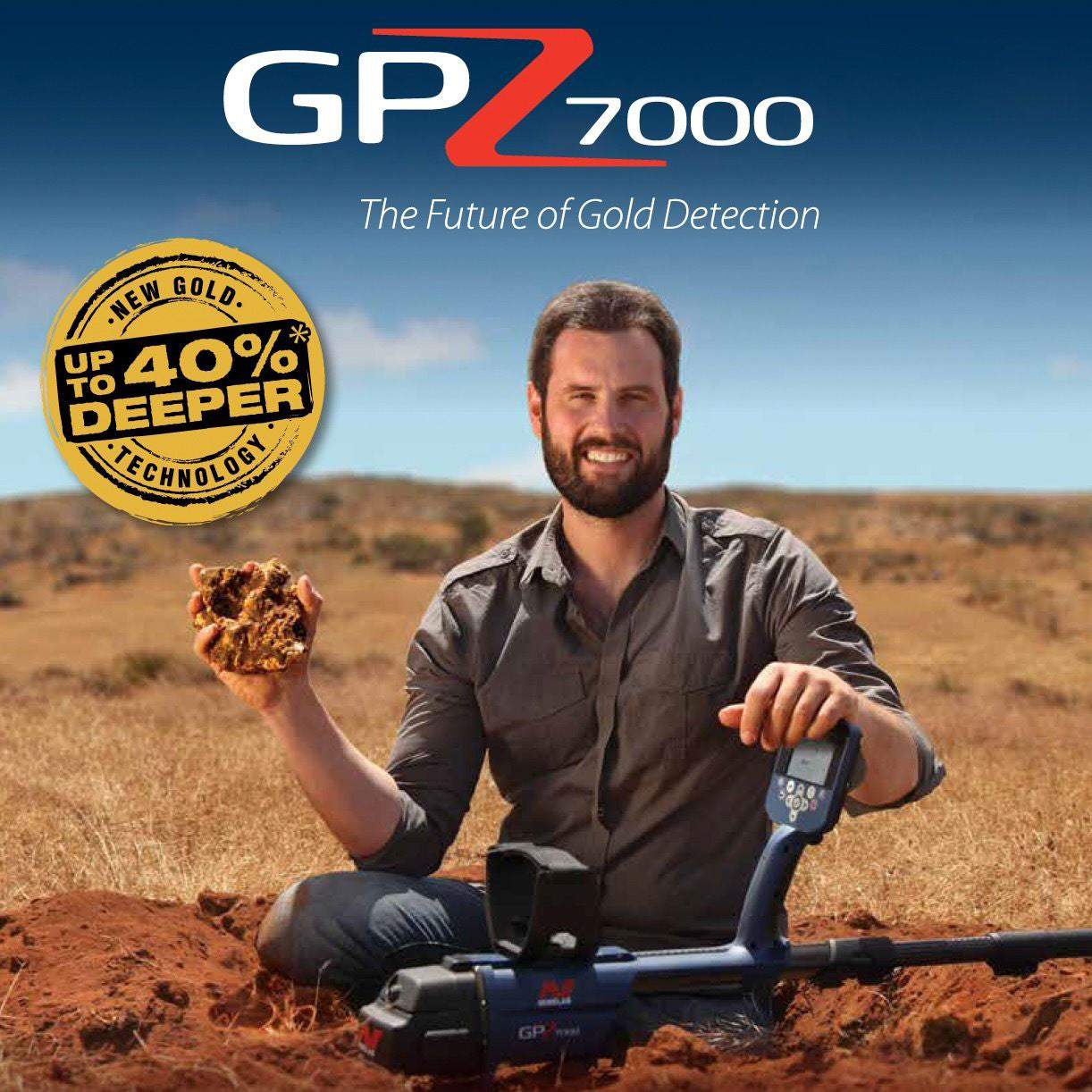 Minelab GPZ 7000 All Terrain Gold Metal Detector with Black Padded Carry Bag