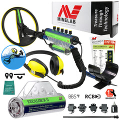 Minelab Excalibur II Metal Detector 10" Search Coil and Alkaline Battery Pack