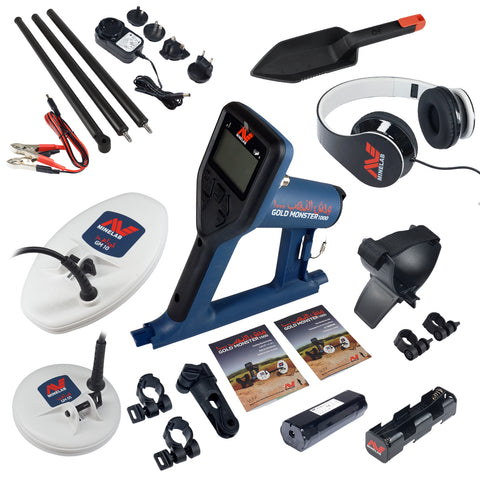 Minelab GOLD MONSTER 1000 with Pro Find 15, 2 Search Coils, Headphones, and More