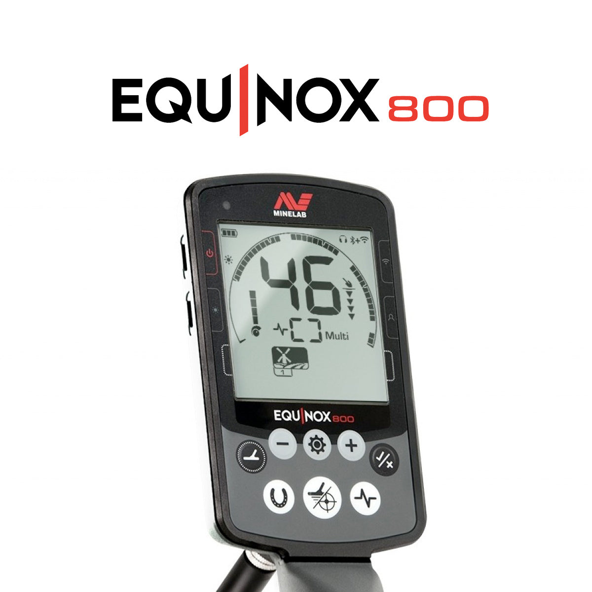 Minelab EQUINOX 800 Metal Detector, 15" Coil, Pro-Find 35 Pinpointer, & 6" Coil