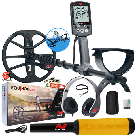 Minelab EQUINOX 600 Multi-IQ Metal Detector with Pro-Find 35 Pinpointer