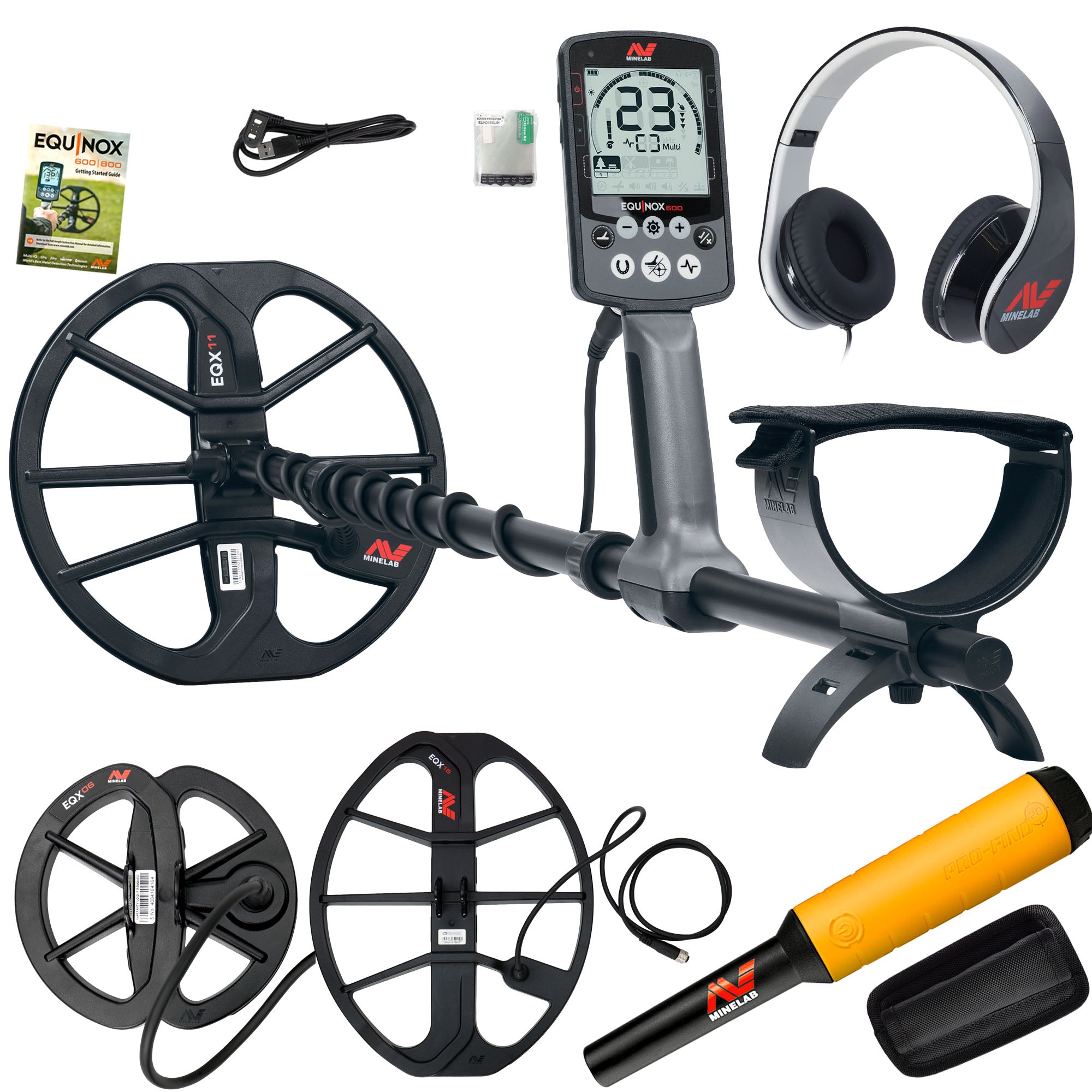 Minelab EQUINOX 600 Multi-IQ Metal Detector, 15
