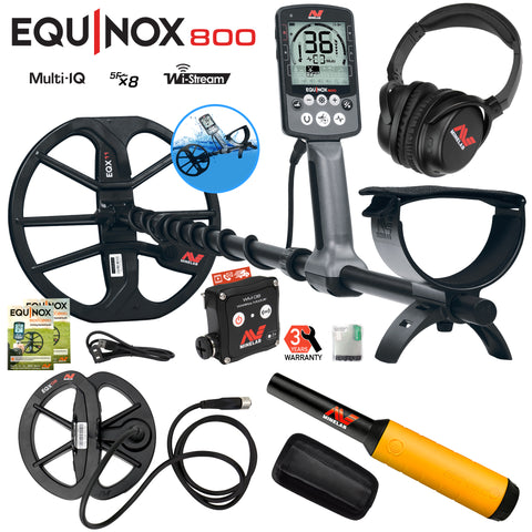 Minelab EQUINOX 800 Metal Detector with 6" Coil and Pro-Find 20 Pinpointer