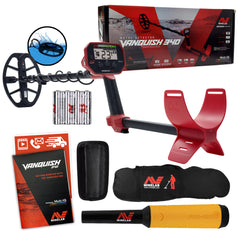 Minelab VANQUISH 340 Detector w/ 10 x 7 Coil, Pro-Find 15 Pinpointer & Carry Bag