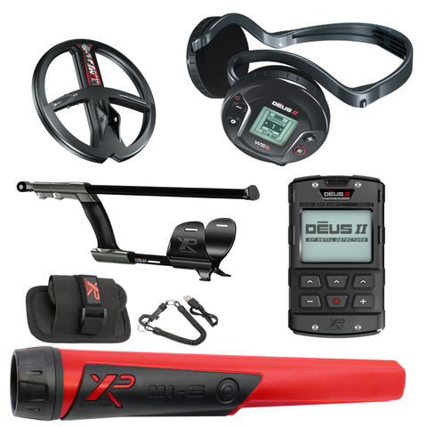 XP DEUS II Fast Multi Frequency Metal Detector with 9" FMF Search Coil with MI-6