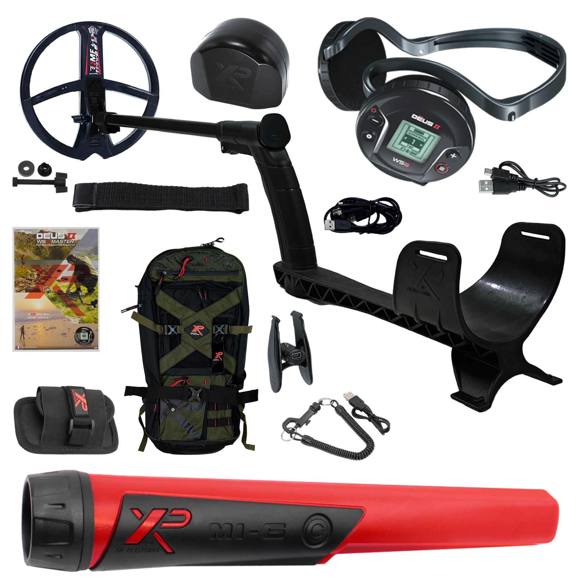 Xp Metal Detectors XP DEUS II WS6 Master Fast Multi Frequency Metal Detector with 9