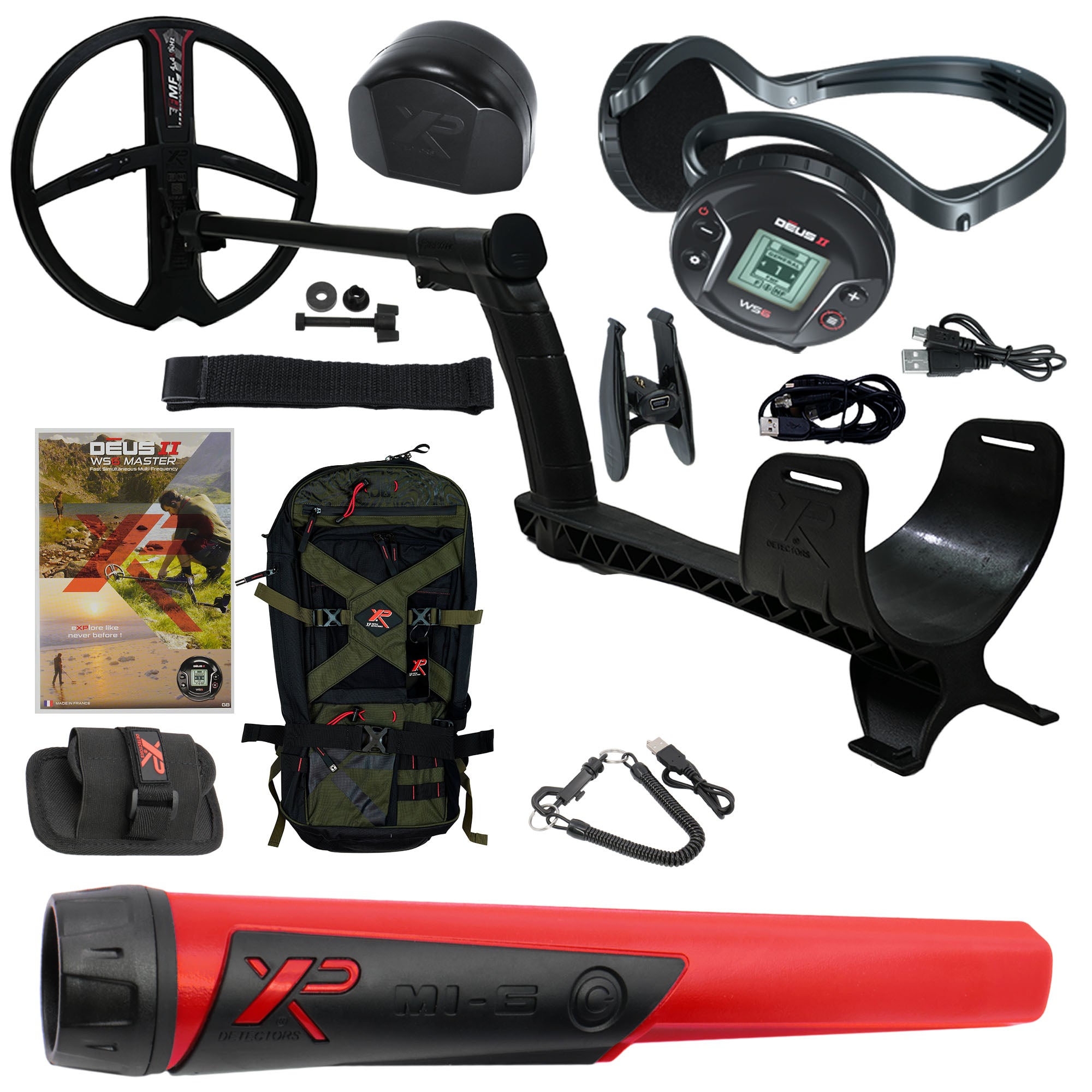 Xp Metal Detectors XP DEUS II WS6 Master Fast Multi Frequency Metal Detector with 11