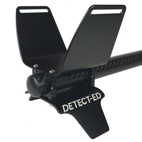 Detect-Ed Black LS Carbon Fiber Upper & Lower Shaft and Alloy Arm Cuff for Minelab Equinox Detector