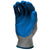 Deluxe String Knit Palm Rubber Dipped Gloves, Blue