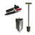Lesche Sampson T-Handle Shovel and Lesche Digging Tool Left Side Serrated