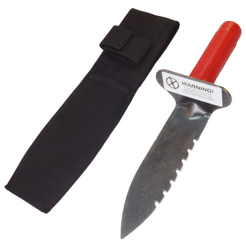 Lesche Digging Tool &amp; Sod Cutter Serrated on Left Side with Sheath