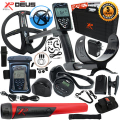 XP Deus Metal Detector w/ MI-6 Pinpointer, Headphones, Remote, X35 Coil & more