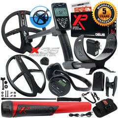 XP Deus Metal Detector w/ MI-6 Pinpointer, WS4 Backphones, Remote & 2 X35 Coils