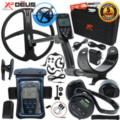 XP Deus Metal Detector w/ Headphones, Remote, 11” X35 Coil & Waterproof Kit