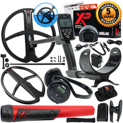 XP Deus Detector w/ MI-4 Pinpointer, WS4 Backphones, Remote Screen & X35 Coils