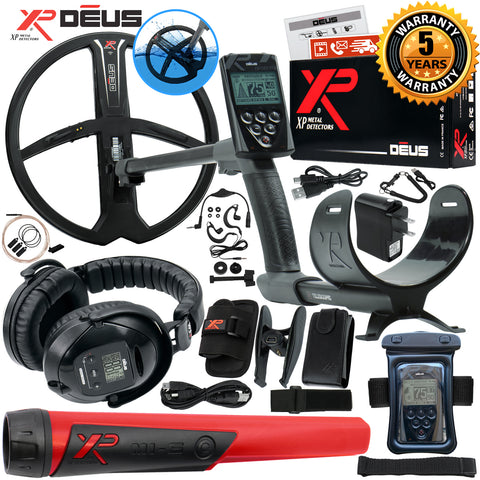 XP Deus Detector w/ MI-6 Pinpointer, WS5 Headphones, Remote, X35 Coil & more