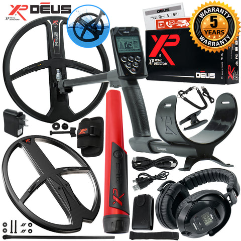 XP Deus Detector - MI-6 Pinpointer, WS5 Headphones, Remote Display & X35 Coils