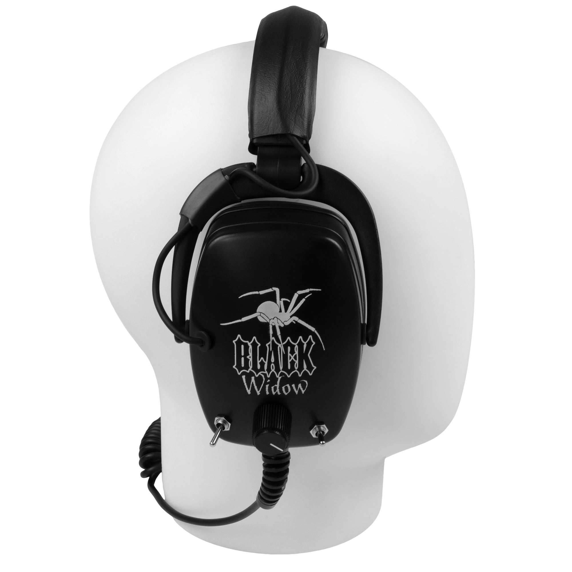 DetectorPro Black Widow Platinum Headphones with 1/4" Plug for Metal Detector