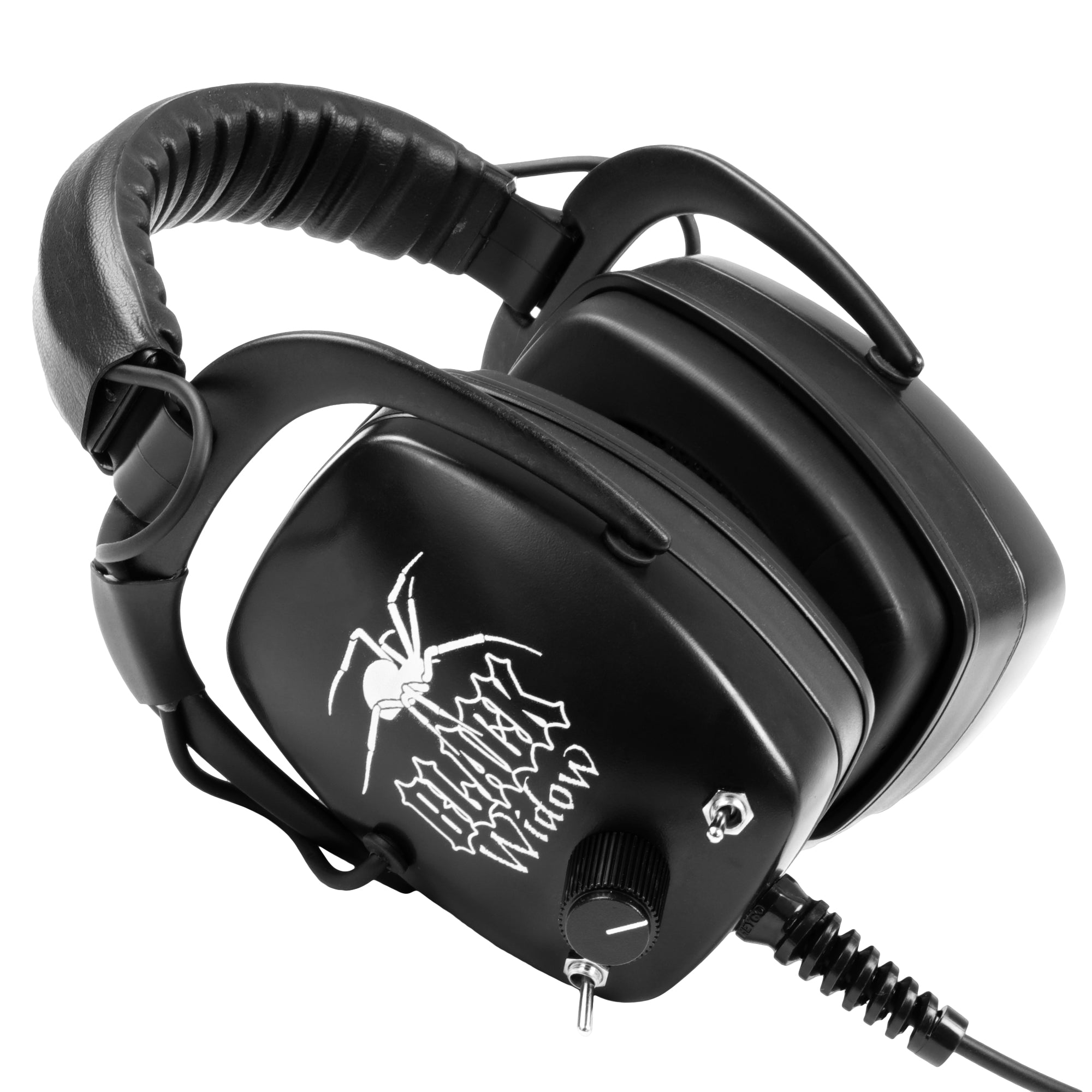 DetectorPro Black Widow Platinum Headphones with 1/4" Plug for Metal Detector