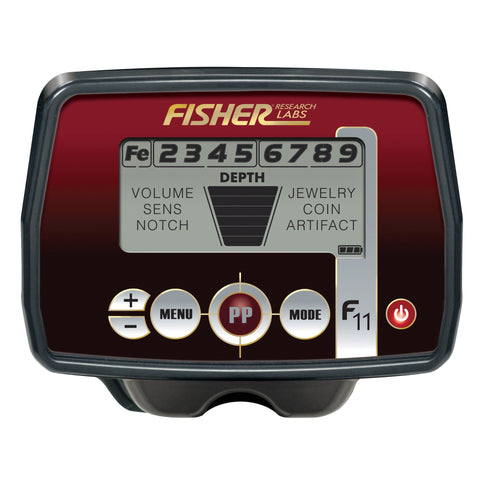 Fisher F11 Metal Detector with 11" DD Waterproof Elliptical Search Coil