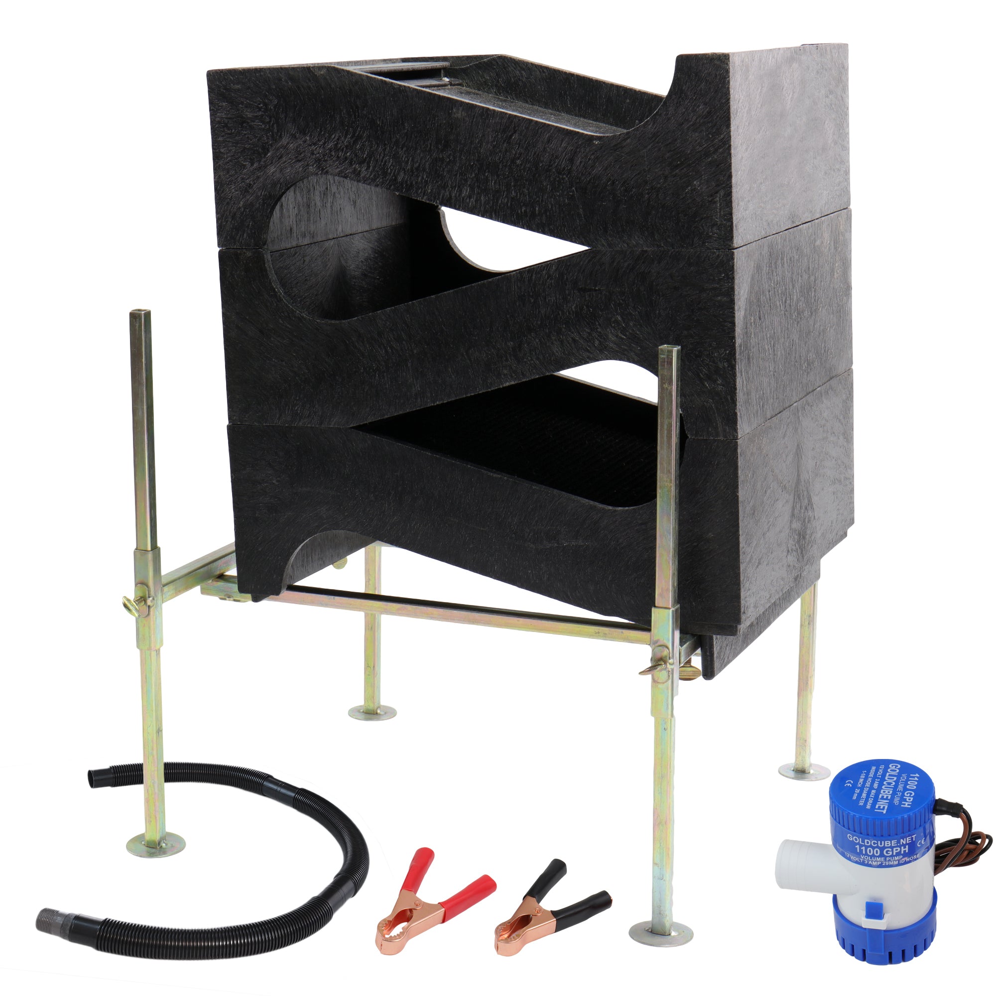 Gold Cube 3 Stack Deluxe Complete Kit, Nugget Zone Banker, Gold Banker Stainless