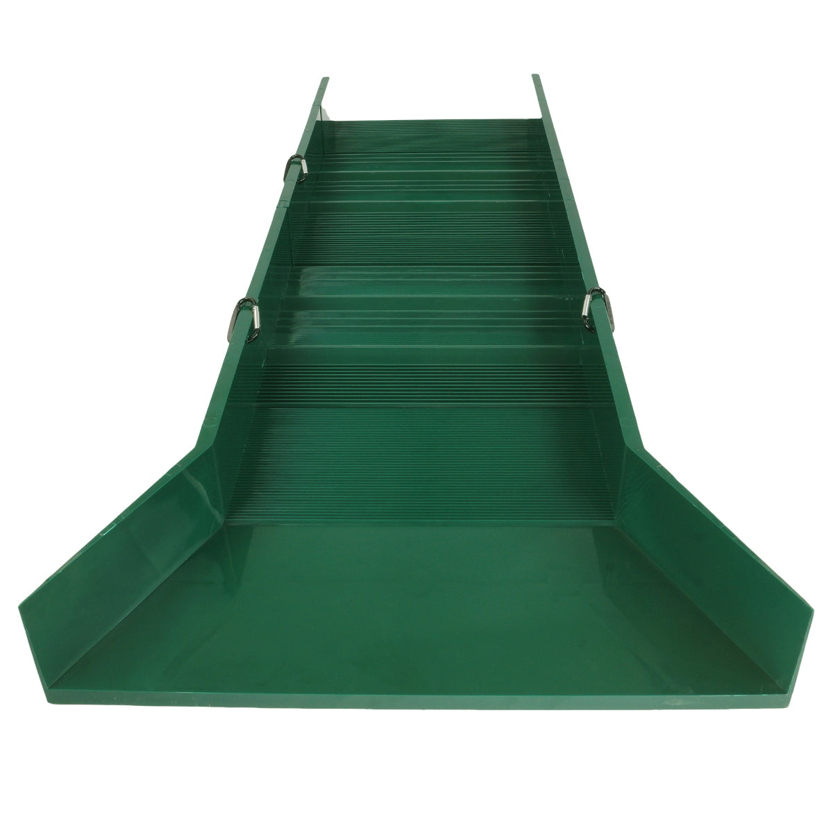 30" Lightweight Green Sluice Box with Shoulder Strap and 3 Carabiners