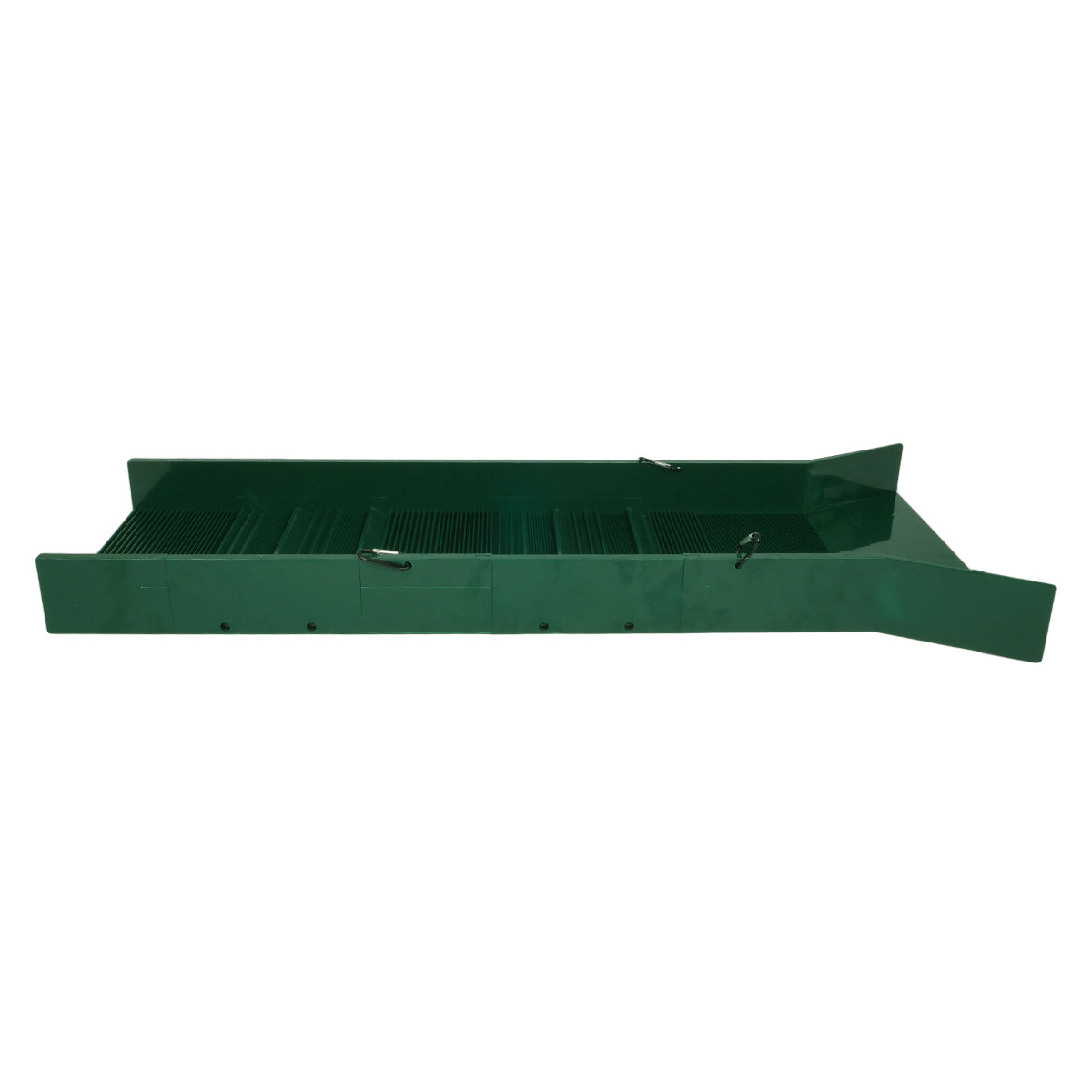 30" Lightweight Green Sluice Box with Shoulder Strap and 3 Carabiners
