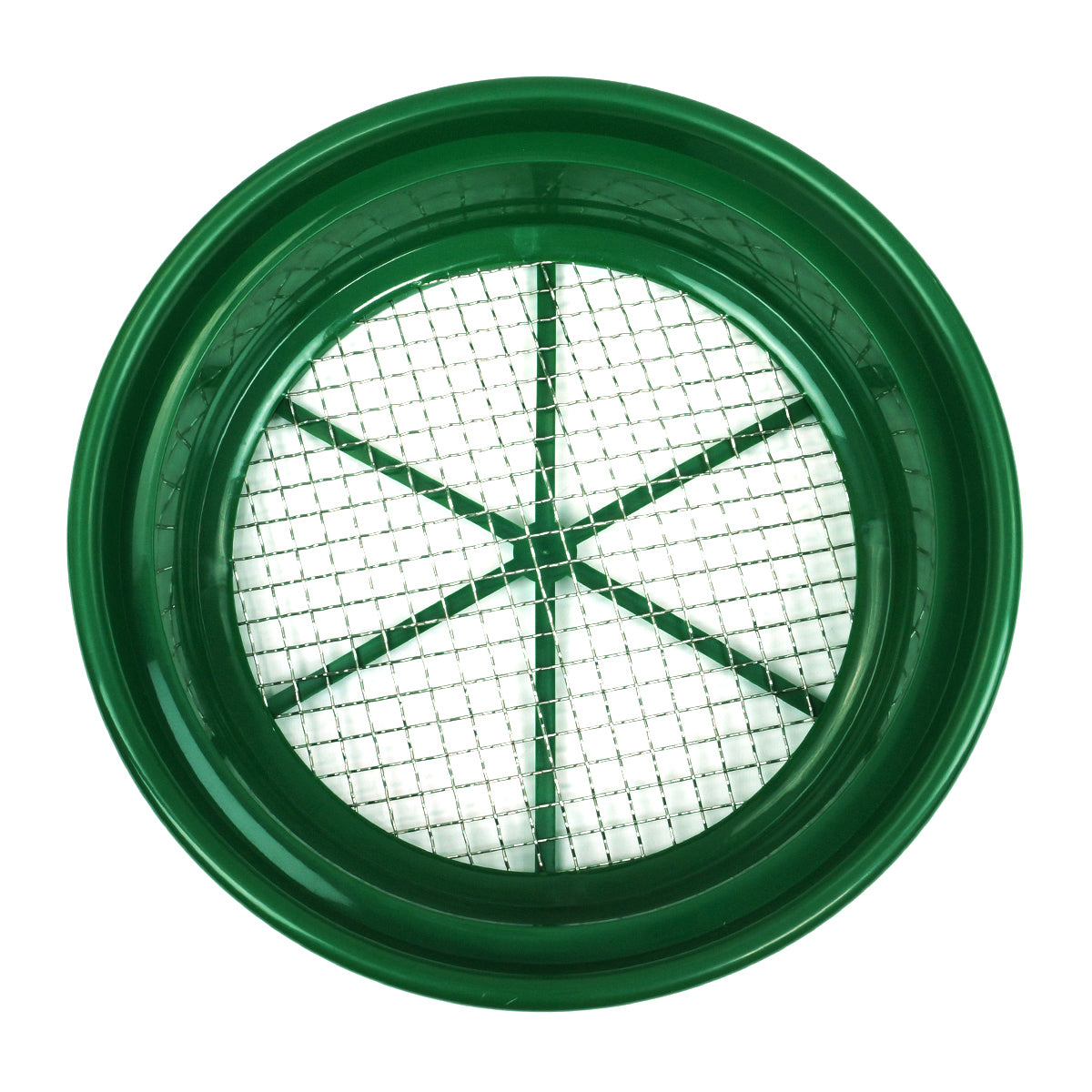 3 pc Green Plastic Gold Sifting Pan Classifier Stackable Mesh Size 1/2 1/4 1/12