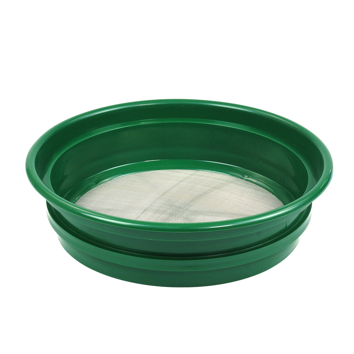 3 pc Green Plastic Gold Sifting Pan Classifier Stackable Mesh Sizes 1/20 1/70