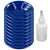 10" BLUE Dual Riffle Plastic Gold Pan Prospecting 10 pack & 4 oz Snifter Bottle