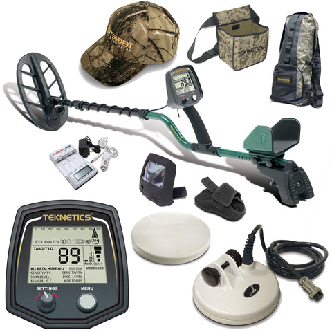 Teknetics T2 Classic Metal Detector with 11" DD Search Coil and Accessory Bundle