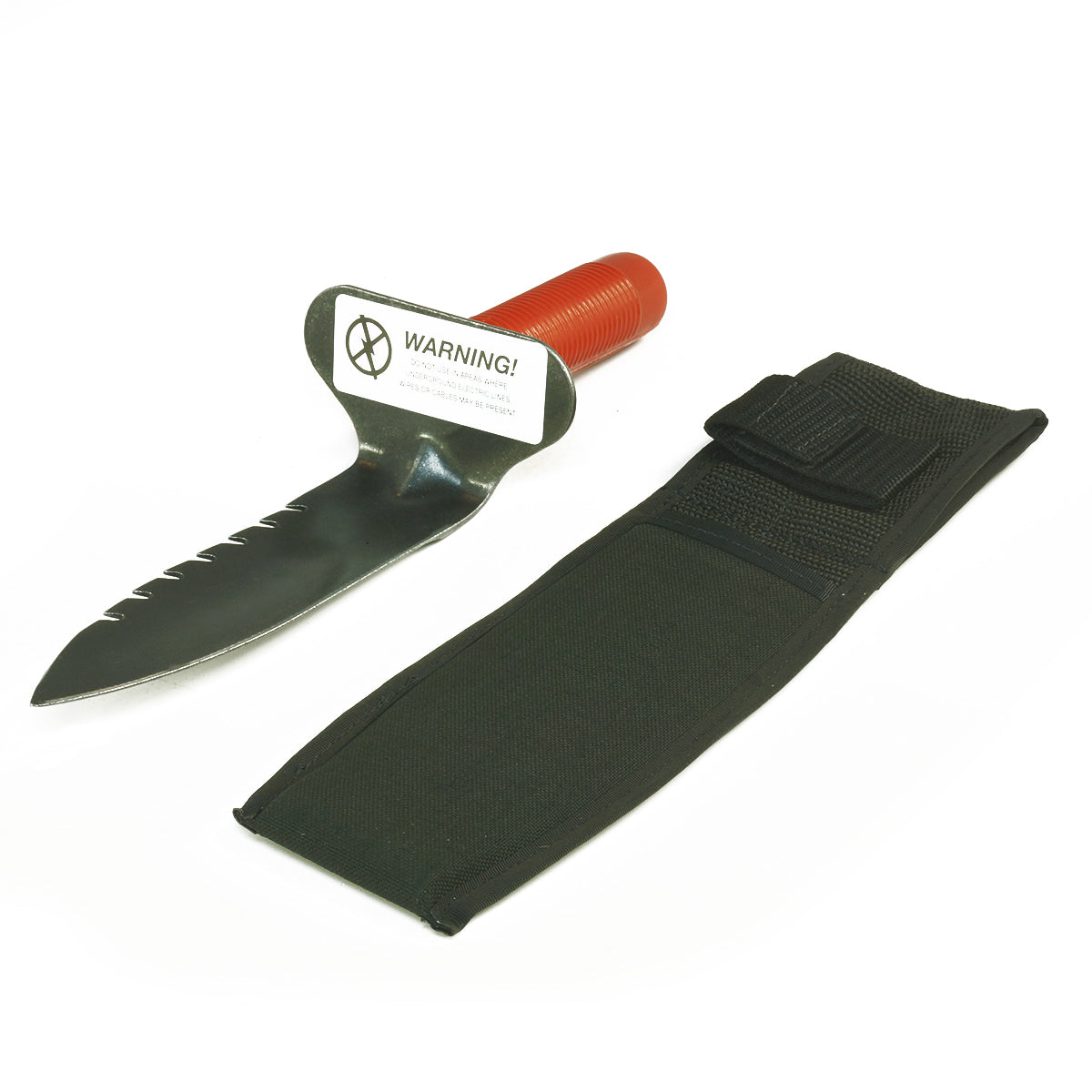 Brown Leather Sheath RIGHT sided & Lesche Digging Tool RIGHT Serrated