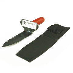Brown Leather Sheath RIGHT sided & Lesche Digging Tool RIGHT Serrated